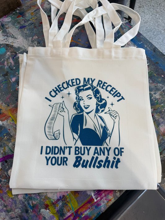 Checked my receipts tote